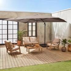 Sweeek Rectangular Cantilever Parasol 3x4m Light Brown One Size