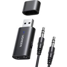 Hpa Trådlös Sändare Mottagare Bluetooth 5.1 Ljudadapter 3,5 mm Minijack Svart