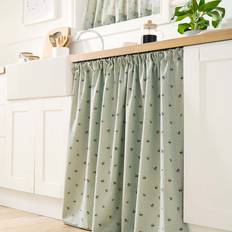 Dunelm Bees Undercounter Unlined Slot Top Curtain 115x90cm