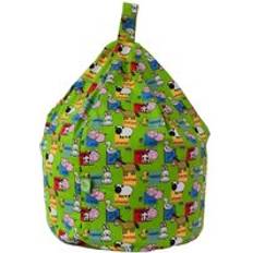 Cotton Sitting Furniture Bean Lazy Cotton Barn Yard Farm Animals Bag Child Size Green Small