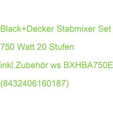 Black & Decker BXHBA750E Stabmixer-Set 750W Weiß