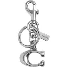 Solid C Keychain Bag Charm - Silver