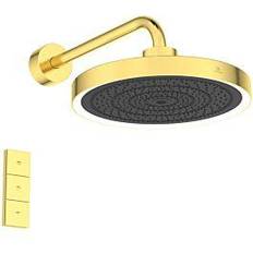 Duschset Ideal Standard rain Solos Brusehoved Ø33 cm Borstad Guld