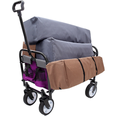 Utility Wagons Bed Bath & Beyond Collapsible Foldable Wagon Cart with Strapping System 26.0 In L X 37.4 In H X 17.3 In D