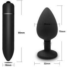 Mini Butt Plug With 10 Mode Bullet