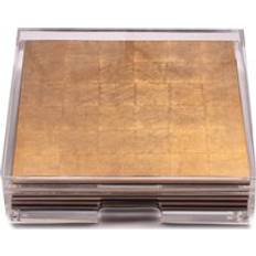 Acrylic Cloths & Tissues Posh Placebox Clear Leaf 6 Pack Place Mat Gold, Silver