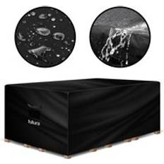 420D Patio Cover Rectangular 150x90x75cm Weatherproof Outdoor Garden Furniture Cover - Black