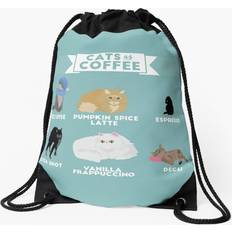 Brown Gymsacks Famgem Drawstring Bag Cats As Coffee Sport Gym Shoe Backpack