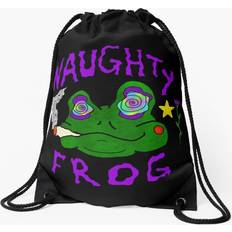 Bags Famgem Drawstring Bag Naughty Frog Logo 1 Sport Gym Shoe Backpack