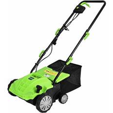 Lawn Scarifiers Costway 13 Inch 12 Amp Electric Scarifier with Collection Bag