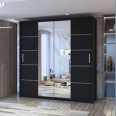Sliding Wardrobes 4u Eden Double Mirror Sliding Door 203 cm x 217 cm Wardrobe