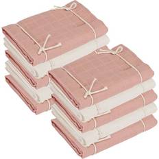 Naturebaby Økologiske Stofbleer Minisvøb 10-pak Rose Cloud White