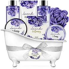 Bath Gift Set for Women 8 Pcs Lavender