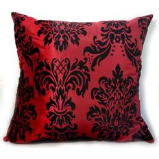 Cushion Mania Large Flock Damask Covers 9 Lovely Colours Cushion Cover Black