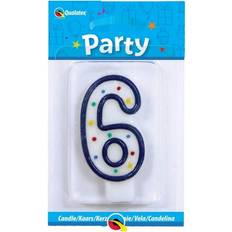 Polka Dot 6Th Birthday Candle Multicoloured One Size