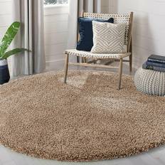 Shaggy Rugs UK Circle Round Rug Larges Living Room Mats - Cream Beige