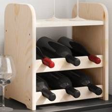 Brown Wine Racks Berkfield Home with Top Board 33x25x37 cm Solid Wood Pine Wine Rack