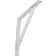 Moulding & Millwork Ekena Millwork 2 W x 18 D x 18 H Traditional Steel Bracket Hammered White
