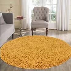 Shaggy Rugs UK Rug 120x120 cm Mustard Yellow Ochre Gold
