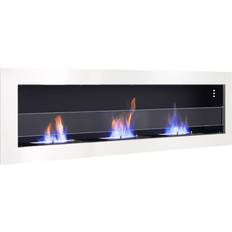 White Ethanol Fireplaces Living and Home White Stainless Steel Ethanol Fireplace