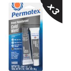 Permatex 3x Steel Reinforced Cold Weld Epoxy Resin Hardener Filler Adhesive Glue