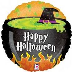 Oaktree Betallic Halloween Foil Balloon Jet Black One Size