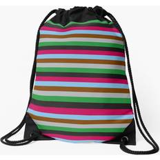 Stripes Gymsacks Famgem Drawstring Bag Harlequins Rugby Striped Sport Gym Shoe Backpack