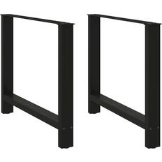 Stål Bordsben vidaXL Soffbordsben Svart 2 St 90x(72-73) Cm Stål Bordsben