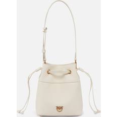 Dame - Skind Bucket Bags Pinko Ivory Læder Skuldertaske Med Snore - Beige