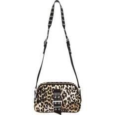 Leopard Axelremsväskor Ganni Bucky Camera Bag Handväskor Dam - Brun