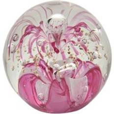 Pink Figurines Collection D'Art Glass Ornament Pink Gold Paperweight Multi One Size Figurine