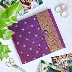 Purple Scrapbooking Paper High Large Sari Fabric Photo Album Purple One Size
