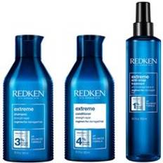 Redken Extreme Shampoo 300ml Conditioner 300ml and Anti-Snap 250ml Pack - Clear