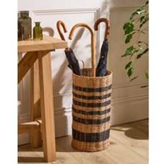 Natural Umbrella Stands Dibor Traditional Style Striped Wicker One Size Umbrella Stand