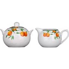 White Food Containers Premier Housewares Orchard Fruits Orange Grove Sugar And Cream Set One Size Food Container