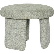 Hübsch Rocco Pouffe Grön 54x41 cm Sittpuff