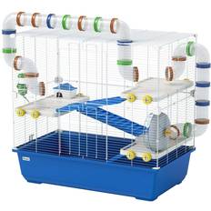Northio Hamsterbur För Dvärghamstrar 4-Vånings Gnagarbur 78 x 45 x 73 cm Blå