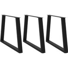 Table Legs on sale Berkfield Home Dining Legs V-Shape 3 pcs Black 100 x 72-73.3 cm Steel Table Leg