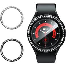 Bezel Styling Compatible Samsung Galaxy Watch 6 47mm 2023 Galaxy Watch 6 Classic 43mm Bezel Ri 2pcs