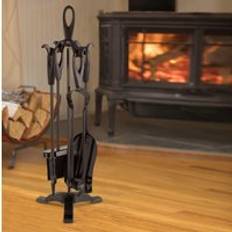 Black Fireplace Fireside 5 Piece Set One Size