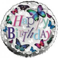 Foil Balloons Simon Elvin 18 Inch Foil Balloon Birthday Butterflies One Size Black