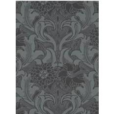 Tapeter Little Greene Tapete Dahlia Scroll Etruria Grey/Black