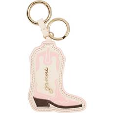Western Boot Keyring - Chalk Pink/White/Rose