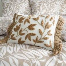 Catherine Lansfield Tufted Sorrel Leaf Cushion 30cm x 40cm - Complete Decoration Pillows Beige, Natural