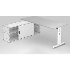 Hammerbacher Anbauschreibtisch T-Fuß 180 x 80 cm Schreibtisch