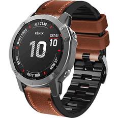 Fenix 7x Silicone Leather Watch Band for Garmin Fenix 7X