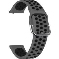 INF Silikonarmband för Samsung Gear S3 Galaxy Watch 46mm Grå Svart