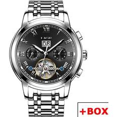 Lige New Mechanical Men Watches Tourbillon Automatic Clock