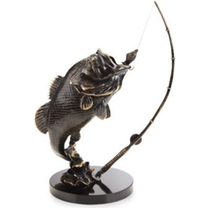 SPI Home Largemouth Bass Sculpture - Bronze Figurine