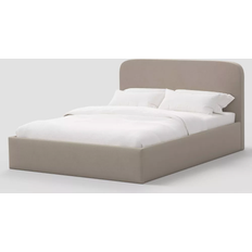 Low platform bed frames Threshold California King Rounded Corner Low Platform Bed in Velvet Cocoa